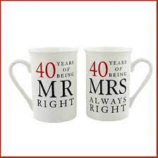 40th year wedding anniversary gifts and