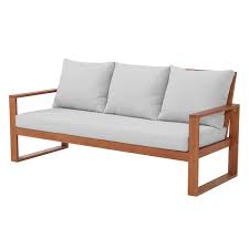 Alaterre Furniture Grafton 4 Piece Eucalyptus Wood Outdoor Conversation Set With 2 Seat Bench 3 Seat Bench Coffee Table Cocktail Table