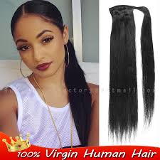 The best quality, 100% virgin human hair extensions by naij hair. Clip In Wrap Ponytails 100 Human Real Hair Ponytail Wrap Around Ponytails Clip Extension Straight Natural Remy Hair Piece Tail Hair Ponytail Clip Remy Hair Ponytailnatural Ponytail Extensions Aliexpress