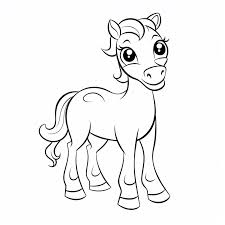 horse coloring page png transpa