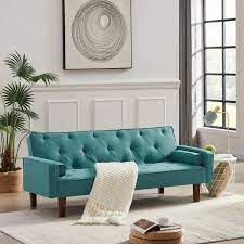 green linen twin size sofa bed