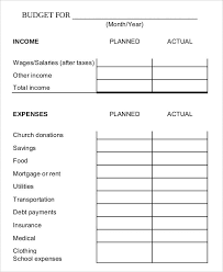 family budget template 12 free