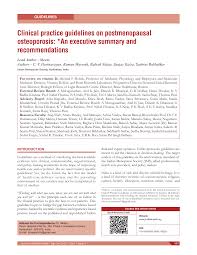 Clinical Practice Guidelines On Postmenopausal Osteoporosis