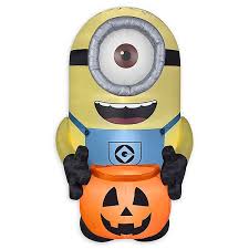 Find halloween decoration from a vast selection of inflatables. Inflatable Minion Carl With Pumpkin Sack Outdoor Halloween Decoration Bed Bath Beyond