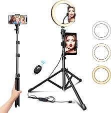 Amazon Com Ring Light With Tripod Stand 10 2 Selfie Ring Light With Phone Pad Holder For Live Sream Makeup Jogdrc Mini Led Camera Ringlight For Youtube Video Photography Compatible