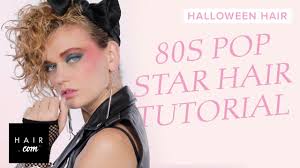 80s pop star halloween tutorial hair
