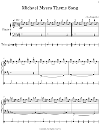 Theme from halloween michael myers theme sheet music for. 48 Best Ideas For Coloring Michael Myers Music