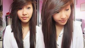 These bangs are sitting across the entire forehead, but they are still. How I Style My Side Swept Bangs Fringe Emily Liu Youtube