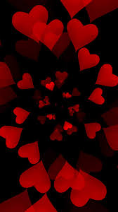 red heart black background black