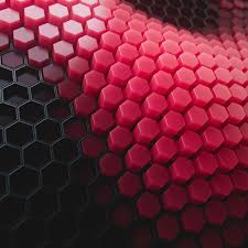 hexagons wallpaper 4k red blocks patterns