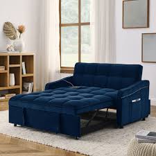 Dropship Loveseats Sofa Bed With Pull