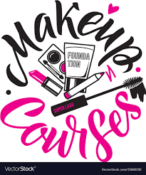 makeup courses logo royalty free vector