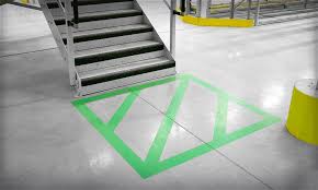 warehouse striping and durable floor