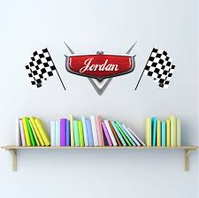 Personalized Boys Race Car Name Decal
