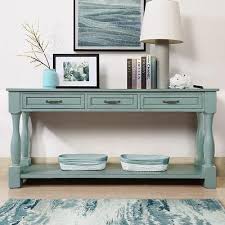 63inch Long Wood Console Table With 3