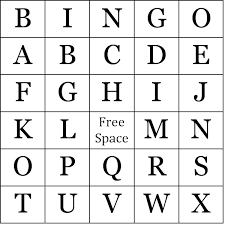 abc bingo cards