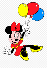 minnie mouse with balloons minnie png