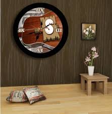 Guitar With Monogram Wooden Wall Clock