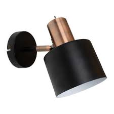 Ari Switched Black Copper Wall Light