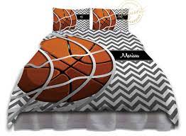 basketball comforter set grey white