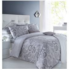 paisley duvet cover set in black and
