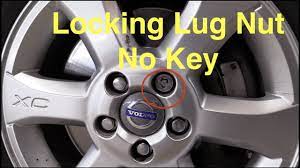 Removing Locking lug nuts with no key on Volvo - YouTube