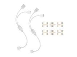 Supernight Led Strip Splitter Connector 4 Pins 1 To 2 Y Splitter Cables For 5050 3528 Rgb Led Light Strip With 9 Male 4 Pin Plugs 3 Pack Newegg Com