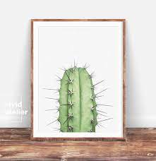 Cactus Art Print Cactus Wall Art