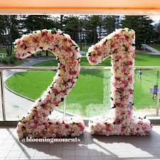Make someones day with our range of fresh blooms, sweet treats & more! 1 8m Floral Number 21 For Hire Sydney Australia Floral Numbers Floral Letters Floral Letter Fl 21st Birthday Decorations 21st Decorations 21st Party Themes