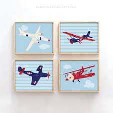 Aviation Nursery Decor Airplane Art
