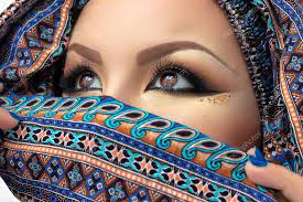 hijab eyes of beautiful woman arabian