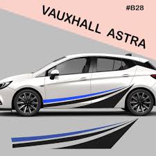 Fits Vauxhall Astra Side Racing Stripes Decal Graphics