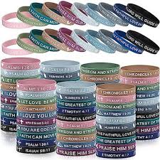 rubber verse bracelets colorful