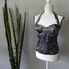 Fredericks Of Hollywood Black And Silver Corset