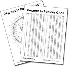 Degrees To Radians Chart Free Worksheets Games
