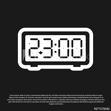 Alarm clock is free for personal use only. Black Digital Alarm Clock Icon Isolated On Black Background Electronic Watch Alarm Clock Time Icon Vector Illustration Stock Vector Adobe Stock