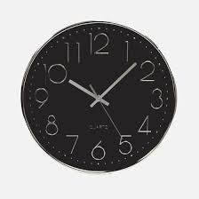 Modern Black Wall Clock Linen Chest