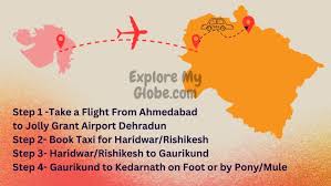 ahmedabad to kedarnath distance train