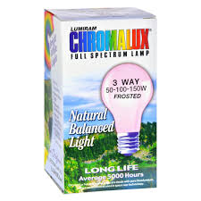 Chromalux Lumiram Full Spectrum 3 Way 50 100 150 Watts Frosted 1 Light Bulb