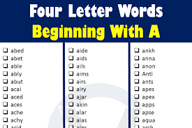 four letter words starting with e