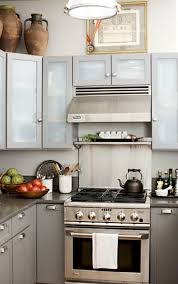 frosted glass kitchen cabinets modern