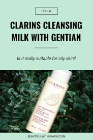 clarins cleansing milk with gentian