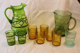 Antique Water Pitcher With Glasses