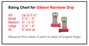 Gibson Gymnastics Grips Sizing Chart Best Picture Of Chart