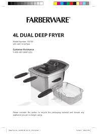 farberware 103736 4l dual deep fryer