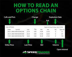 how to read stock market options chains