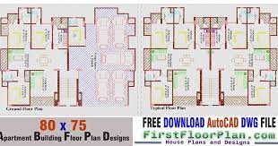 2 Unit Apartment Building Floor Plan