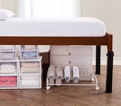 A Platform Bed With Bed Risers