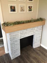 Cardboard Fireplace With Mantle Decor