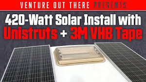 solar install with unistruts and vhb tape